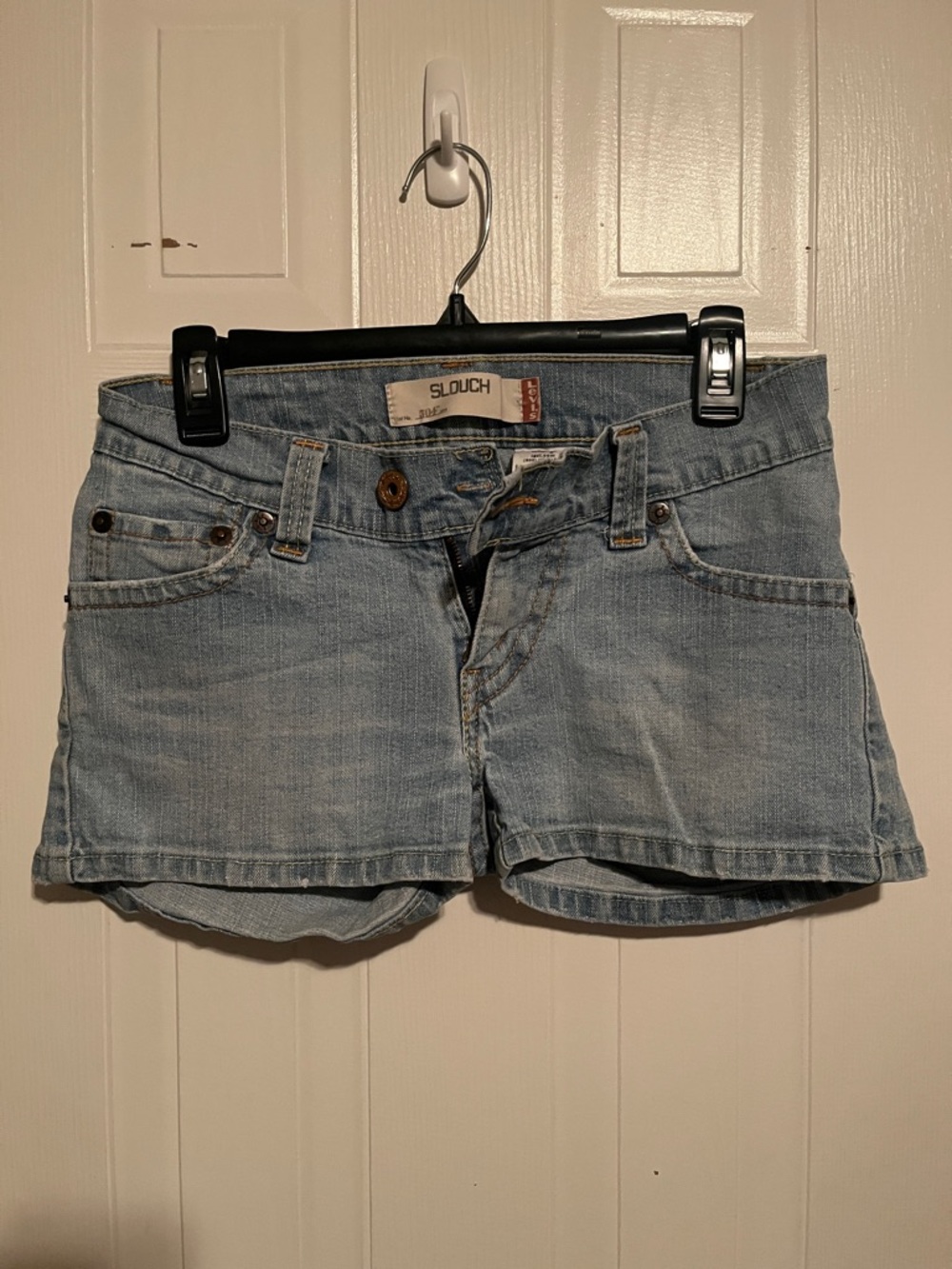 Levi's Light Blue Denim Slouch Shorts
